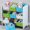 Kinderregal mit 9 Stoffboxen, weiß Produktbild-Vorschau 3