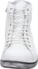 A front view of a white high-top sneaker. Produktbild-Vorschau