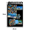 Magnettafel Schwarz 79x49cm Travels, Metall Magnetische Produktbild-Vorschau 4
