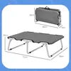 A diagram showing a folded and unfolded pet bed with dimensions. Voir les images du produit