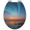 SCHÜTTE WC sedátko POLAR LIGHTS vysoký lesk s dřevěným Náhled obrázku produktu 9