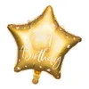 Happy Birthday star fóliový balón 40 cm zlatý Náhľad obrázku produktu 4