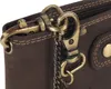 Attraente portafoglio da uomo in pelle con catena in ottone Anteprima dell’immagine prodotto 4