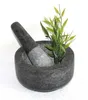Steinmörser mit Stößel S Ø 13 cm Höhe 7 cm, Stein, grau Nr. Produktbild-Vorschau 2