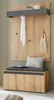 Garderobe Set 3-teilig "Center" in Evoke Eiche und grau Produktbild-Vorschau 1