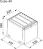 Franke Cube 40, 28 l, Obdélníkový, Černá, 355 mm, 407 mm, Náhled obrázku produktu 8