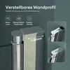 Close-up of a shower door profile with text and diagrams highlighting features. Produktbild-Vorschau