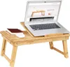 SONGMICS Laptoptisch Bambus mit Schublade höhenverstellbar Produktbild-Vorschau 2