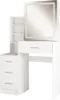 Coiffeuse Vicco Lisca Blanc 80cm avec miroir LED, Model Voir les images du produit 1