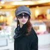 Retro Herbst Winter Frauen Mädchen Kunstwolle einfarbige Produktbild-Vorschau 9