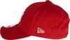 Side view of a red New Era baseball cap. Podgląd zdjęcia produktu