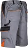 A close-up view of the back of gray work shorts with black and orange accents. Produktbild-Vorschau