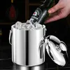 3L Eiskübel mit deckel, Sieb und Eiszange Doppelwandiger Produktbild-Vorschau 6