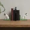 Moritz Lot de 2 serre-livres chien terrier blanc 7,5 x 14 x Voir les images du produit 2