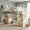 Letto a soppalco 90x200 cm in legno con scrivania, Anteprima dell’immagine prodotto 8