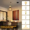 A pendant light fixture is shown hanging over a kitchen island, with various light bulbs displayed in separate panels on the right side of the image. Anteprima dell’immagine prodotto