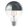 LED Filament Globe G95 6W = 60W E27 Kopfspiegel silber Produktbild-Vorschau 2