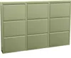 A three-column shoe cabinet with nine flip-down doors. Anteprima dell’immagine prodotto