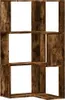vidaXL Rohový regál 3 police údený dub 50x50x102 cm Náhľad obrázku produktu 2