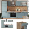 Küchenzeile Vicco R-Line Blau-Grau/Goldkraft Eiche 300 cm , Produktbild-Vorschau 4