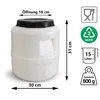 Plasteo 15 L Weithalsfass Lebensmittelecht HDPE Futtertonne Produktbild-Vorschau 2