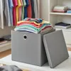 4 Stück Hellgrau Faltbox 32 x 32 x 32 cm Aufbewahrungsbox Produktbild-Vorschau 3