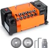 A drill bit grinder machine and its accessories are displayed on a white background. Anteprima dell’immagine prodotto