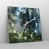 Wanduhr - Quadrat - Glasuhr - Wald Dämmerung die Sonne - Produktbild-Vorschau 4