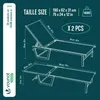 VOUNOT® 2er Set Sonnenliege Gartenliege aus Aluminium und Produktbild-Vorschau 3