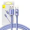 Baseus Crystal Shine Kabel USB auf USB-C, 5A, 1,2m (lila) Produktbild-Vorschau 1