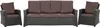 Gartenkissen Set für Polyrattan Braun – Sitzkissen 150x50 Produktbild-Vorschau 1