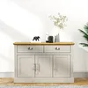 Armadio Galano a 3 ante 2 cassetti 113x39,5x74 cm Grigio Anteprima dell’immagine prodotto 1
