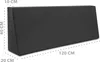 A dark gray rectangular cushion with dimensions indicated by dashed lines and text labels. Podgląd zdjęcia produktu