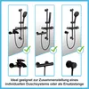 Görbach Duschset Edelstahl Duschstange 70 cm, verstellbare Produktbild-Vorschau 8