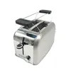 A stainless steel toaster with a black handle on a white background. Produktbild-Vorschau