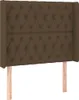 vidaXL Kopfteil mit Ohren Dunkelbraun 103x16x118/128 cm Produktbild-Vorschau 1
