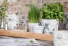 Vaso da fiori Clayre & Eef Ø 10x8 cm Bianco Blu Terracotta Anteprima dell’immagine prodotto 3