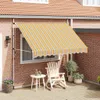 vidaXL Einziehbare Markise Handbetrieben 300 cm Gelb/Blau Produktbild-Vorschau 1