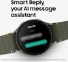 A close-up of a smartwatch displaying a text message conversation, with marketing text above. Náhled obrázku produktu