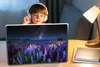 MuchoWow® Laptop Aufkleber Sticker Cover Blumen - Nacht - Produktbild-Vorschau 3