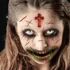 Besessener Zombie Gesicht-Klebetattoo - Fasching Halloween Produktbild-Vorschau 1