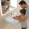 HOROW Lavabo da 50 cm Lavabo a parete Lavabo sospeso in Anteprima dell’immagine prodotto 4