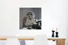 MuchoWow® Poster Ein Schneekauz schaut in die Kamera 50x50 Produktbild-Vorschau 5
