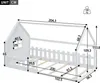 MODFU Kinderbett 90x200cm mit Rausfallschutz, Hausbett Produktbild-Vorschau 7