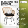 CASARIA® Gartenstühle 2er Set Polyrattan inkl. Auflage Produktbild-Vorschau 5