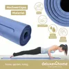 deluxe4home® Yogamatte Gymnastikmatte Blau I e NBR Fitness Produktbild-Vorschau 3