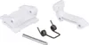 A set of white plastic parts and metal springs are laid out on a white background. Produktbild-Vorschau