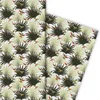 Tropisches Retro Geschenkpapier mit Palmwedeln & Kolibris, Produktbild-Vorschau 2