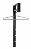 HAKU Wandgarderobe chrom, schwarz - Metall, B/H/T: 4x70x20 Produktbild-Vorschau 1