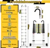 Jayseuw Aluminium Teleskopleiter 3,8M Silber, Leiter Produktbild-Vorschau 2